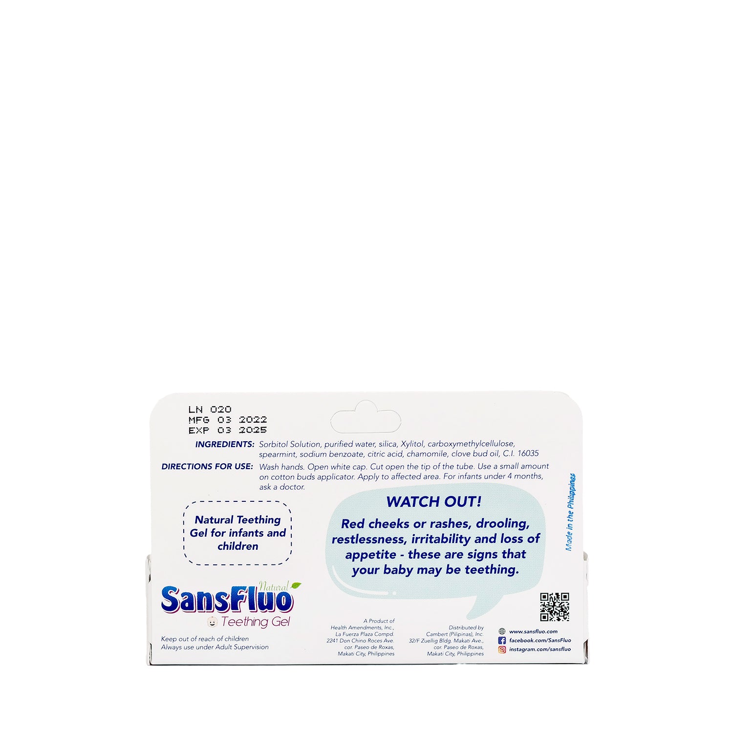 SansFluo Natural Teething Gel