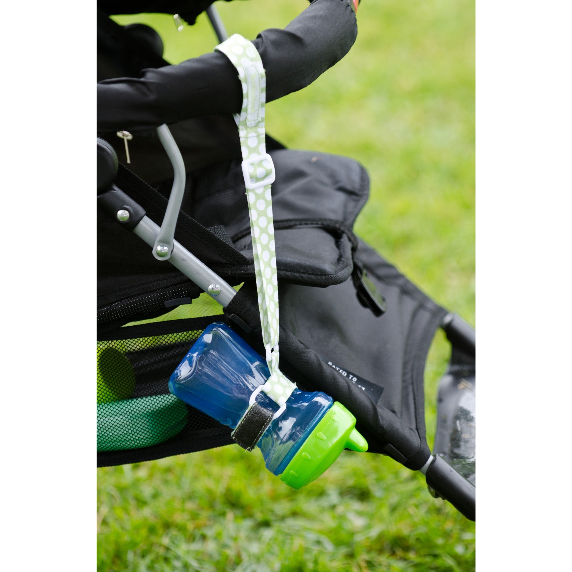 Booginhead SippiGrip for Cup, Bottle, & Toy Teether - Delicate Dot Green