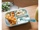 Beaba Silicone Divided Plate + 2nd Age Spoon