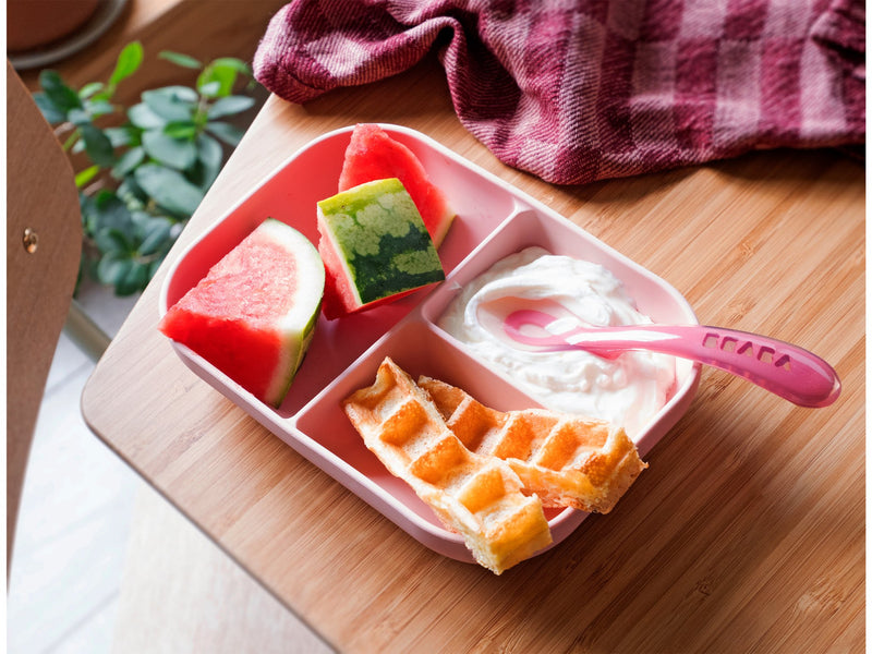 Beaba Silicone Divided Plate + 2nd Age Spoon