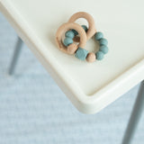 Booginhead Beaded Silicone & Wood Teether Rings