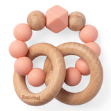 Booginhead Beaded Silicone & Wood Teether Rings