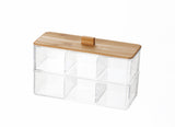 UrbanFinds 3 Divider Storage Box with Wood Cover