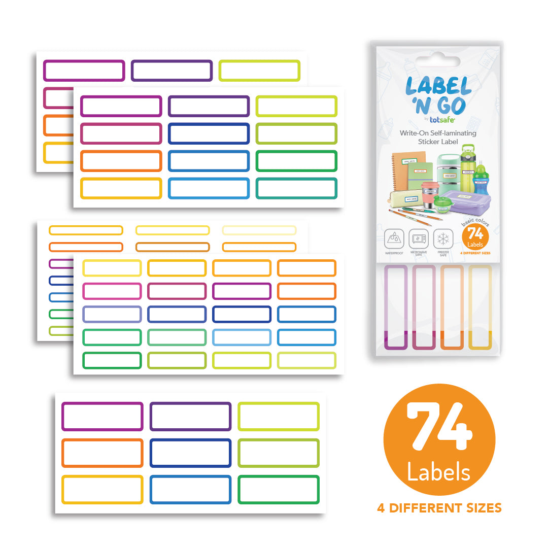 Totsafe Label N Go Write-On Self-Laminating Stickers
