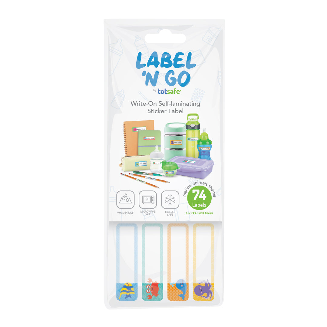 Totsafe Label N Go Write-On Self-Laminating Stickers