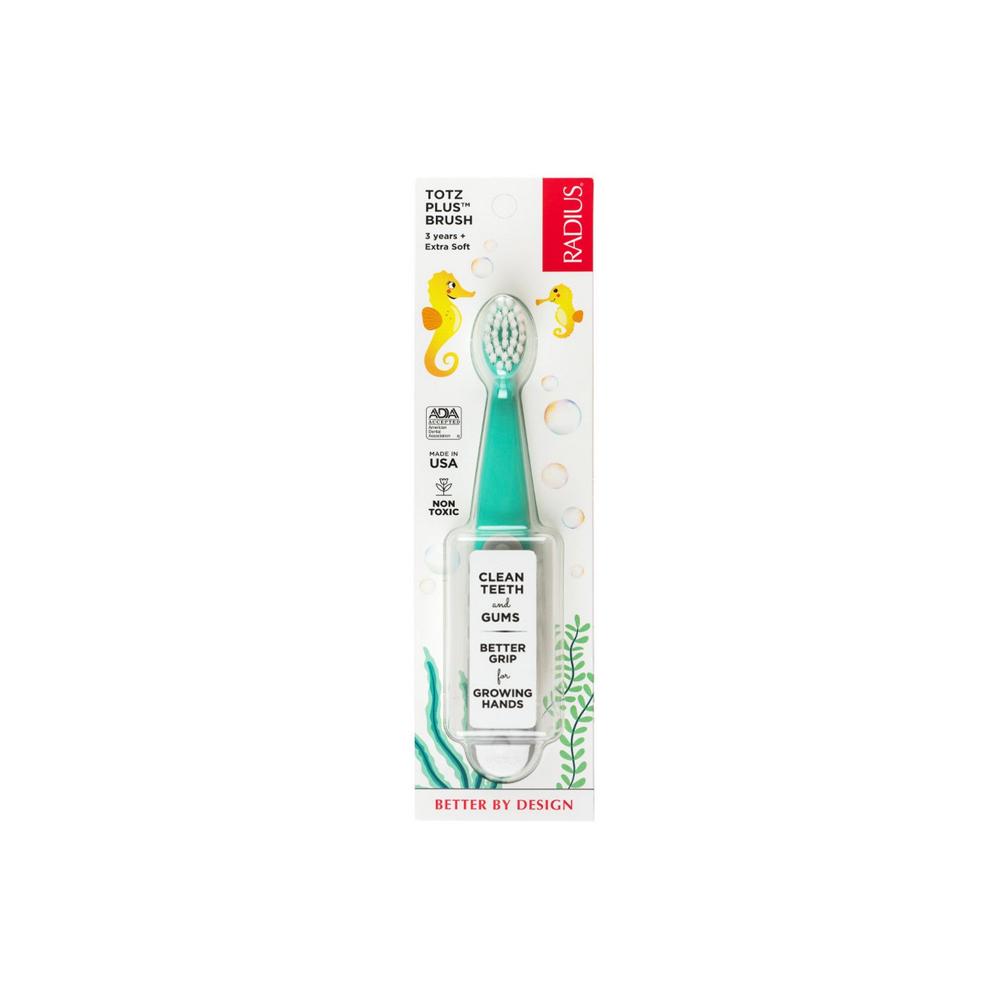 Radius Totz Plus Brush – Toothbrush for Toddlers, Kids 3 years+