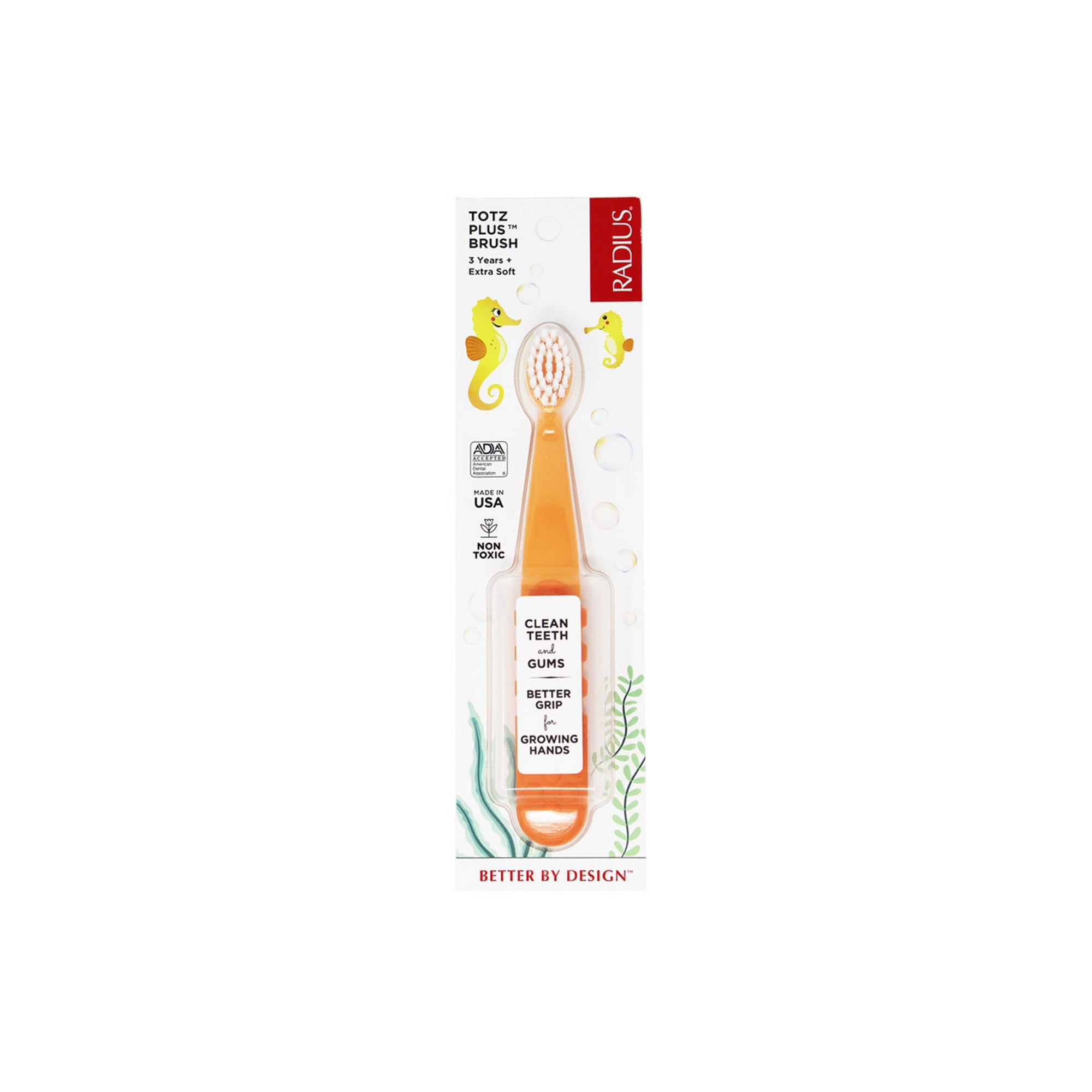 Radius Totz Plus Brush – Toothbrush for Toddlers, Kids 3 years+