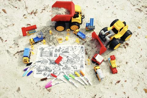 DrawnBy Washable Silicone Coloring Mat - Work Zone