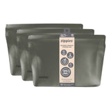 Zippies Steel Grey Reusable Standup Bags