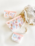 Zippies Lab Disney Princess Pastel Confetti Standup Storage Bag 3-pc Set