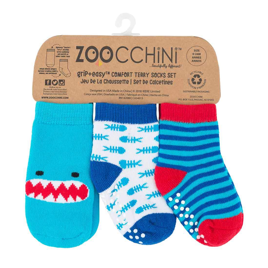 Zoocchini Baby Safety Socks (Set of 3)