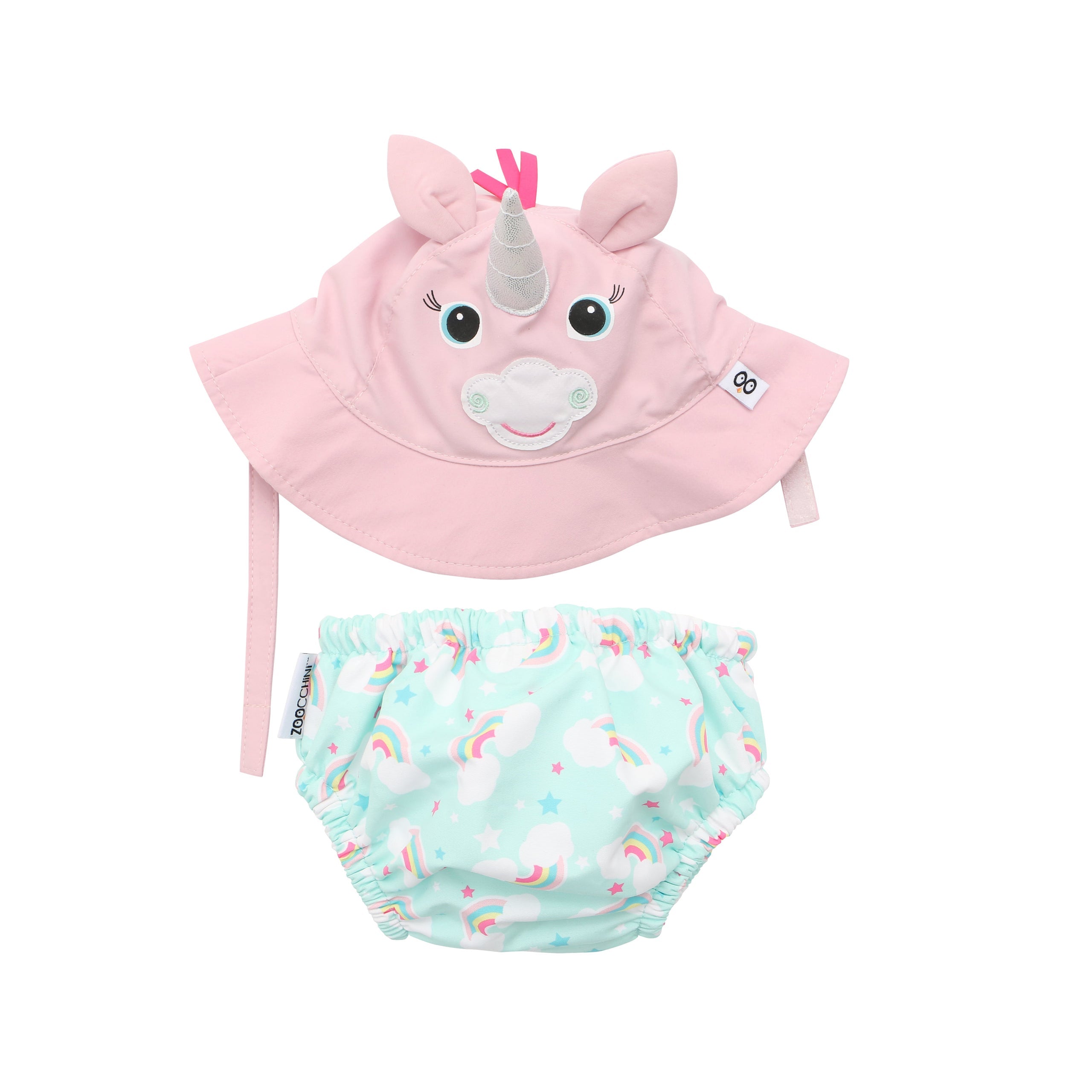 Zoocchini Baby UPF50 Swim Diaper & Sunhat Set