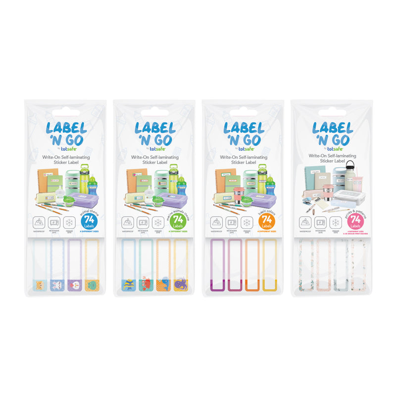 Totsafe Label N Go Write-On Self-Laminating Stickers