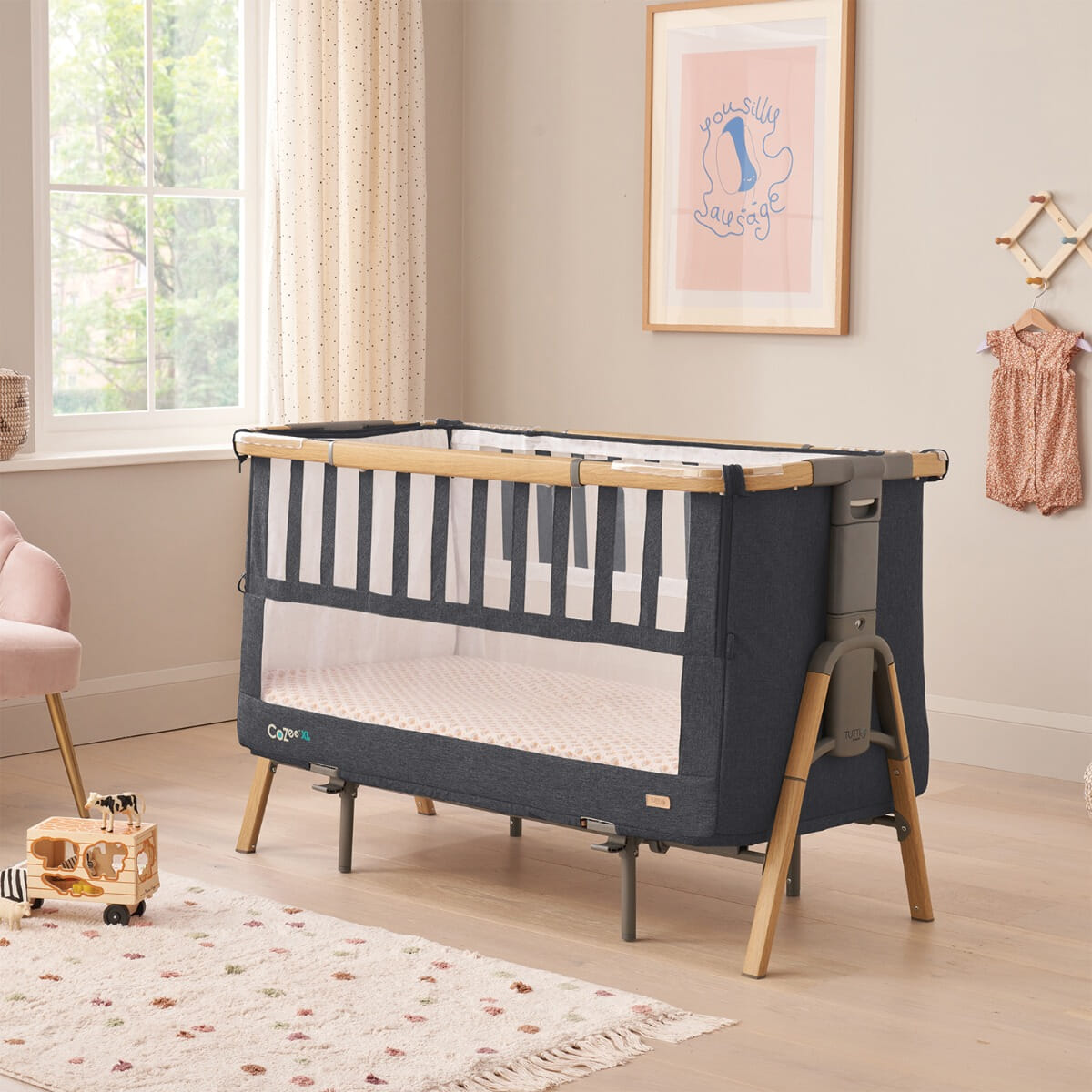 Tutti Bambini CoZee XL Bedside Crib and Cot