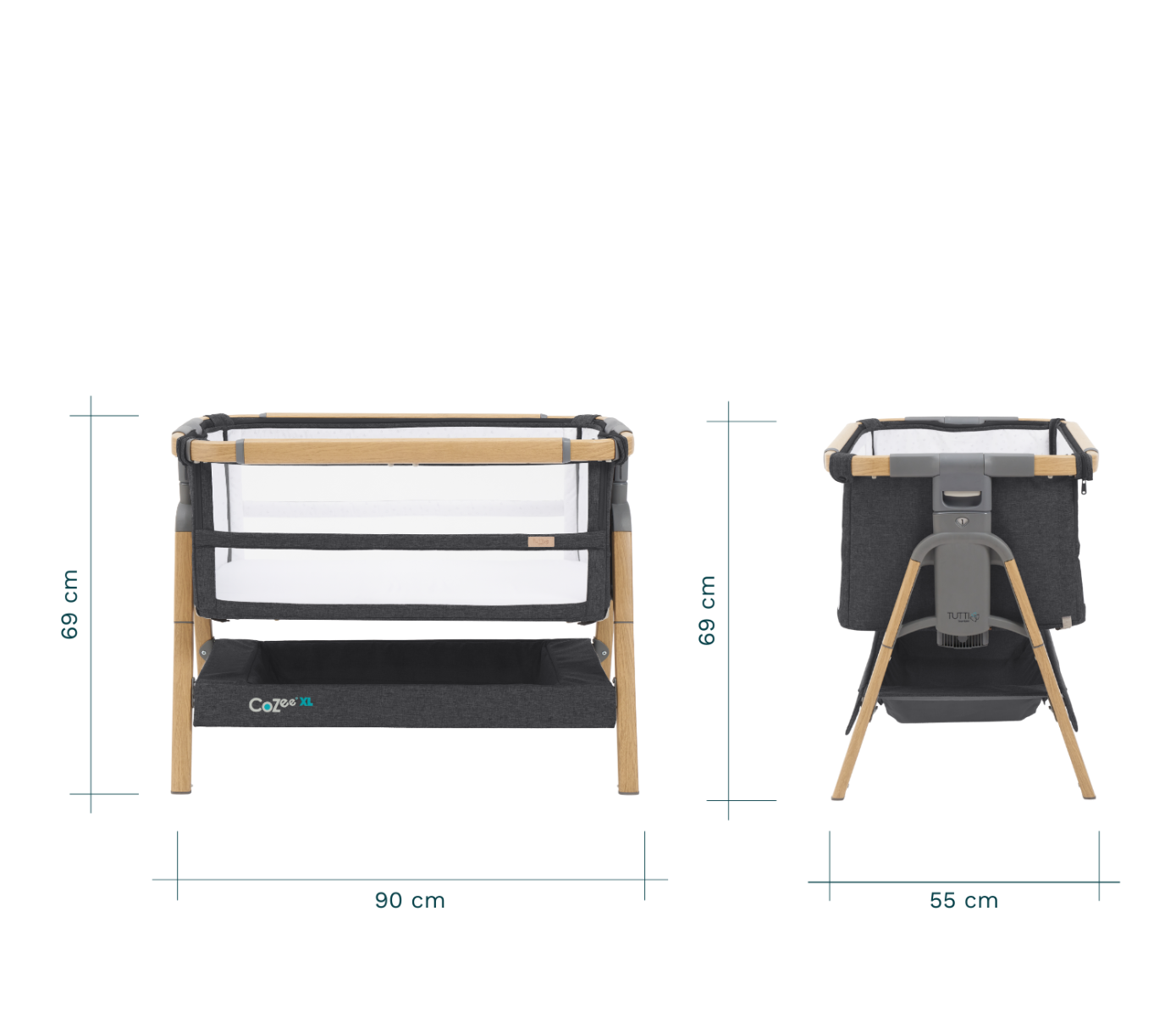 Tutti Bambini CoZee XL Bedside Crib and Cot