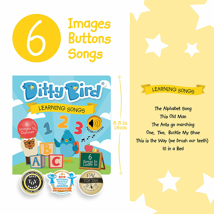 Ditty Bird Musical Book - Learning Songs