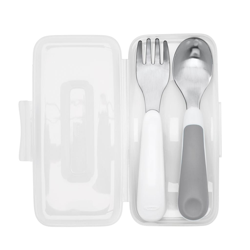 OXO Tot On The Go Fork And Spoon Set With Carrying Case