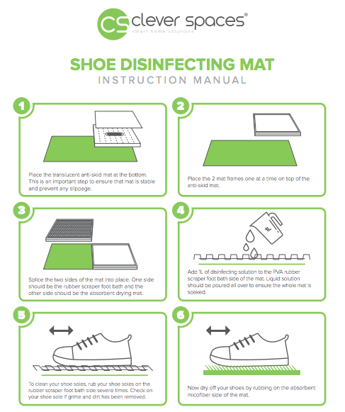 Clever Spaces Shoe Disinfecting Mat
