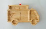 Bubbaboo Bamboo Fire Truck Suction Plate