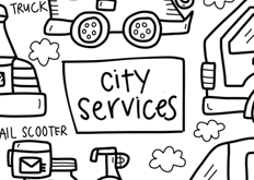 DrawnBy Washable Silicone Coloring Mat - City Services