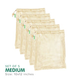 Zippies Cotton Mesh Bags (Set of 5)