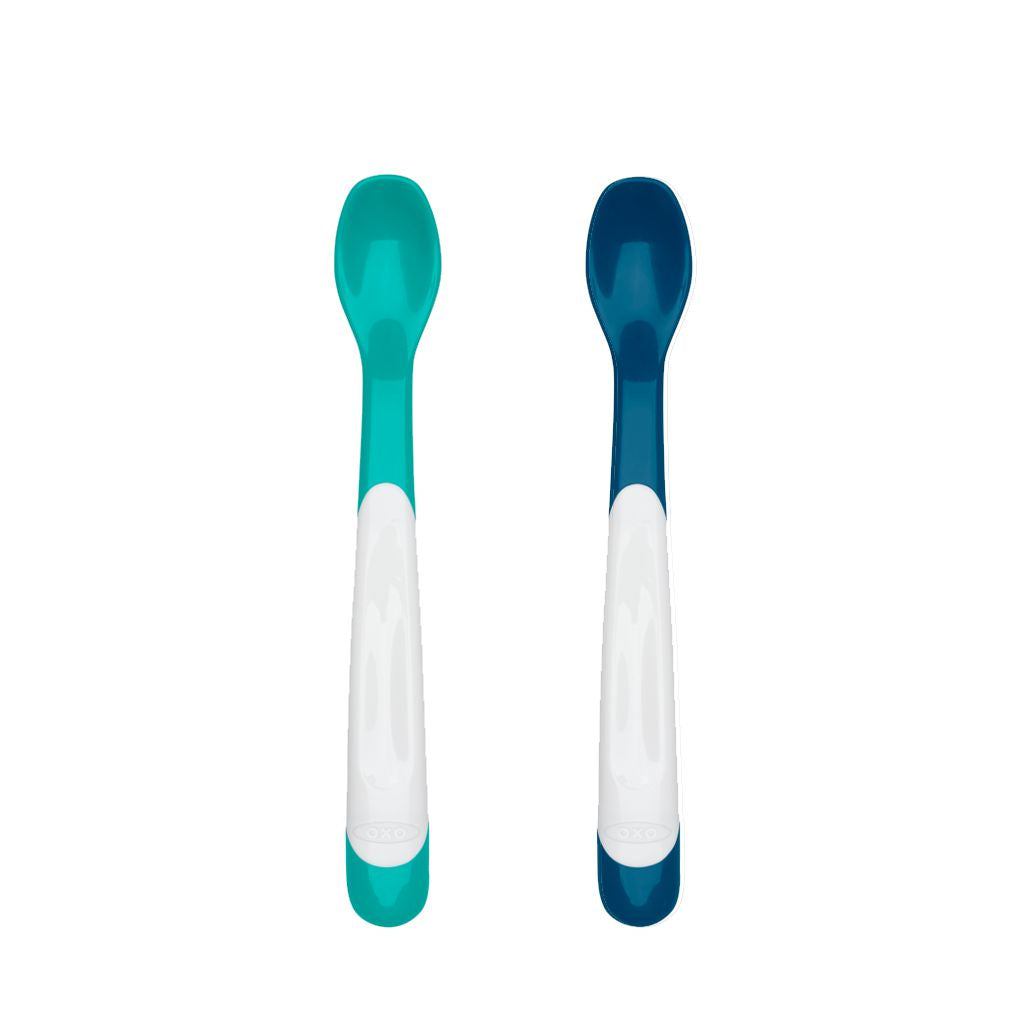 OXO Tot On-The-Go Plastic Feeding Spoon With Case (2 Pack)