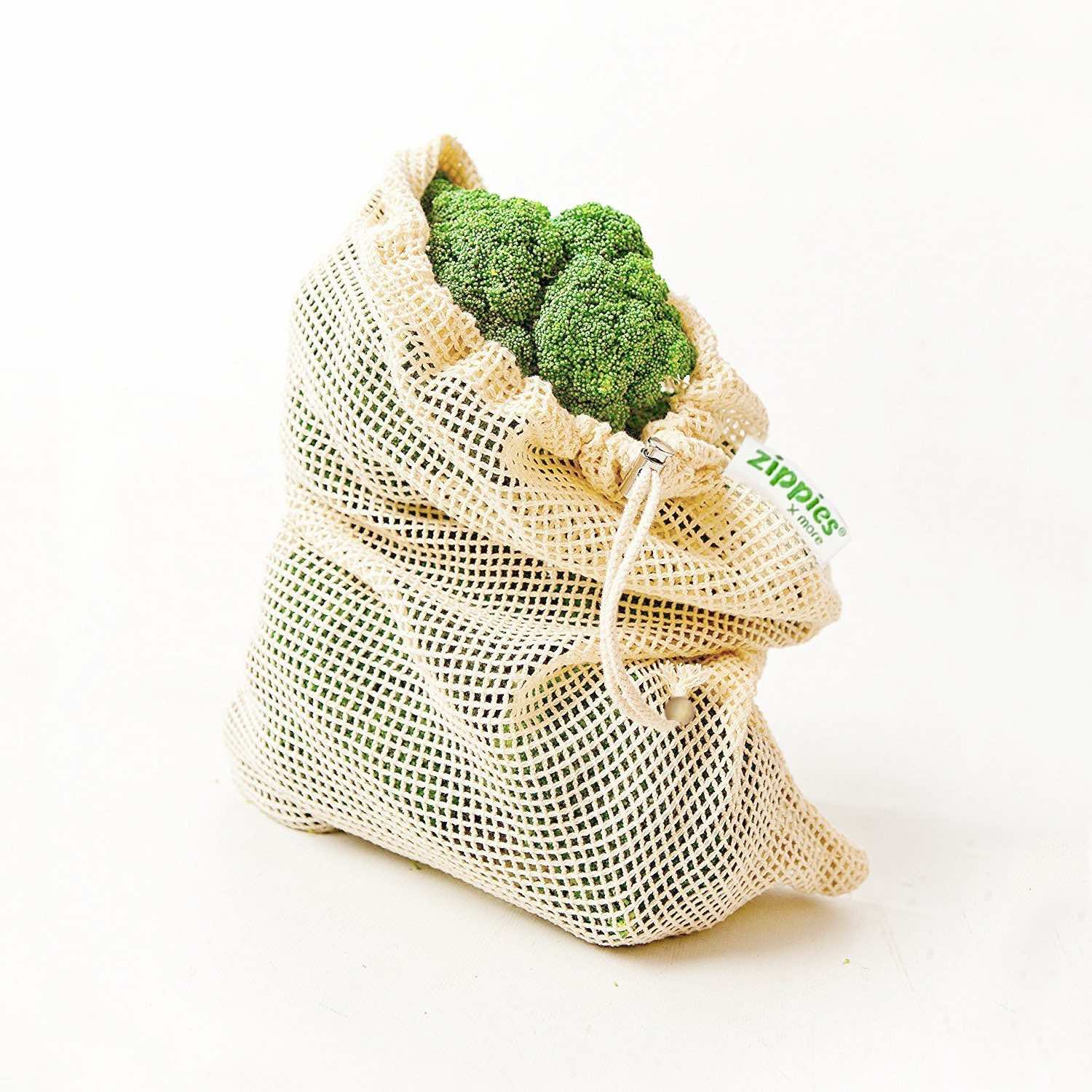 Zippies Cotton Mesh Bags (Set of 5)