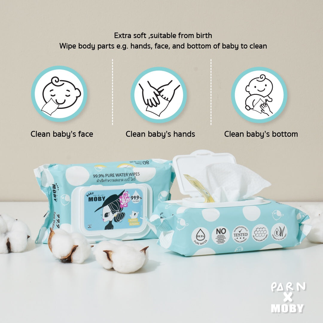 Baby Moby 99.9% Pure Water Wipes