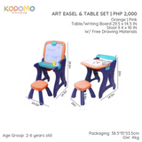 Kodomo Playhouse Art Easel & Table Set