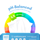 Cottoncare Organic Biodegradable Water Wipes (Unscented)