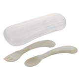 Richell TLI Palm Grip Spoon & Fork with case