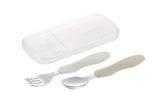 Richell TLI Pencil Grip Spoon & Fork with case