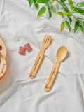 Mother's corn Step Up Spoon & Fork Set