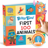 Ditty Bird Musical Book - 100 Animals Sound Book | USB-C Rechargeable