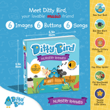 Ditty Bird Musical Book - Nursery Rhymes | USB-C Rechargeable
