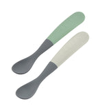 Beaba 1st Age Silicone Spoons Set Two-Toned Cased