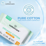 Cottoncare Organic Cotton Dry Baby Wipes (50 Pulls)