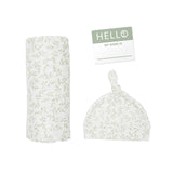 Lulujo Bamboo Bonnet & Swaddle Set