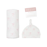 Lulujo Bamboo Bonnet & Swaddle Set