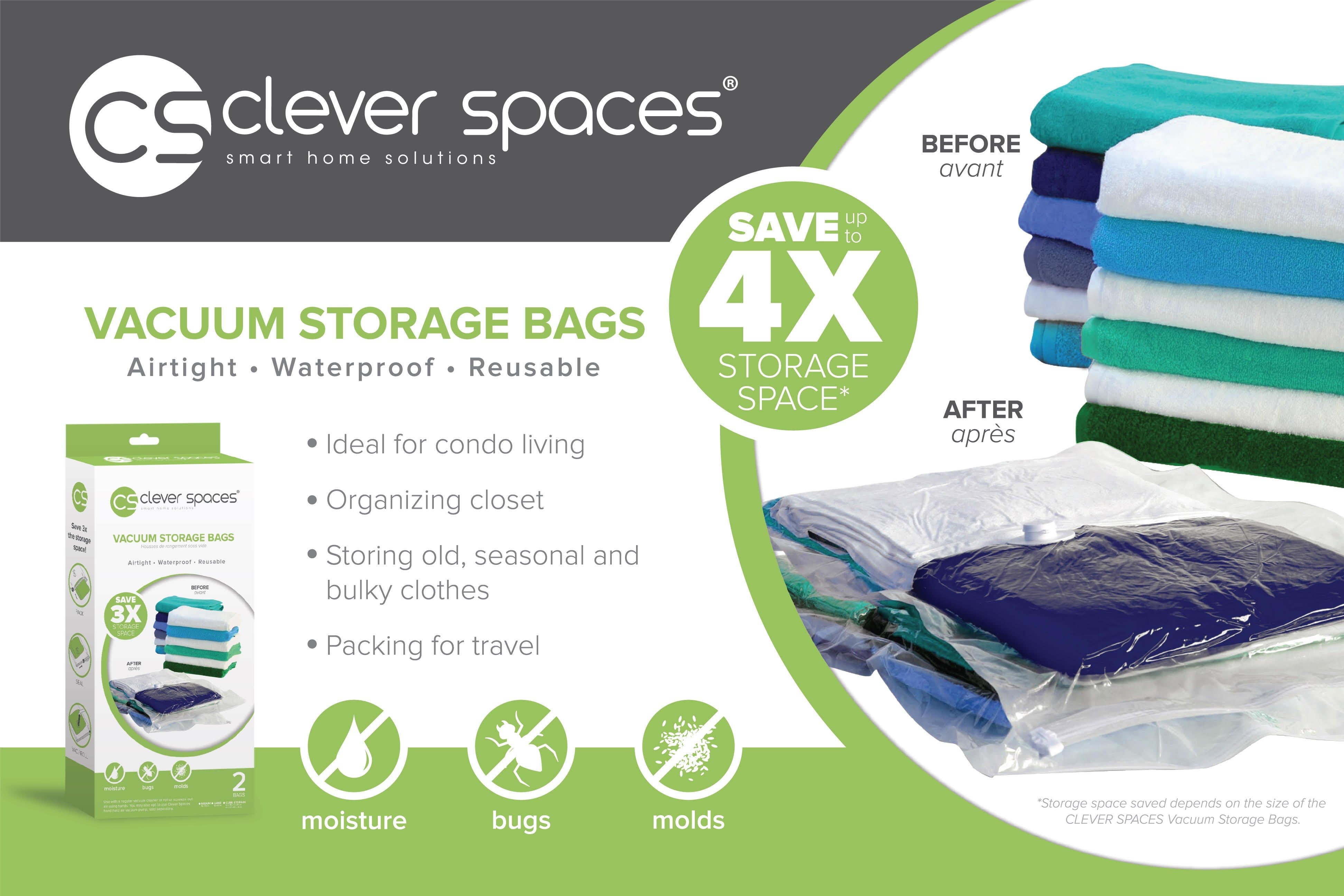 Clever Spaces Vacuum Storage Bags - Cube - Mighty Baby PH