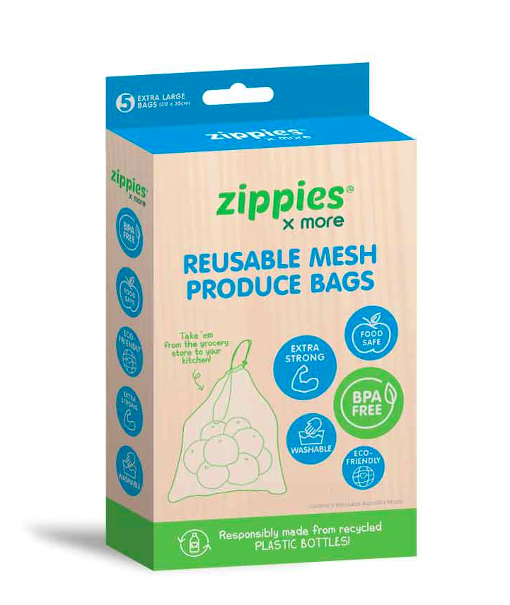Zippies Reusable Mesh Produce Bags 5s - Mighty Baby PH