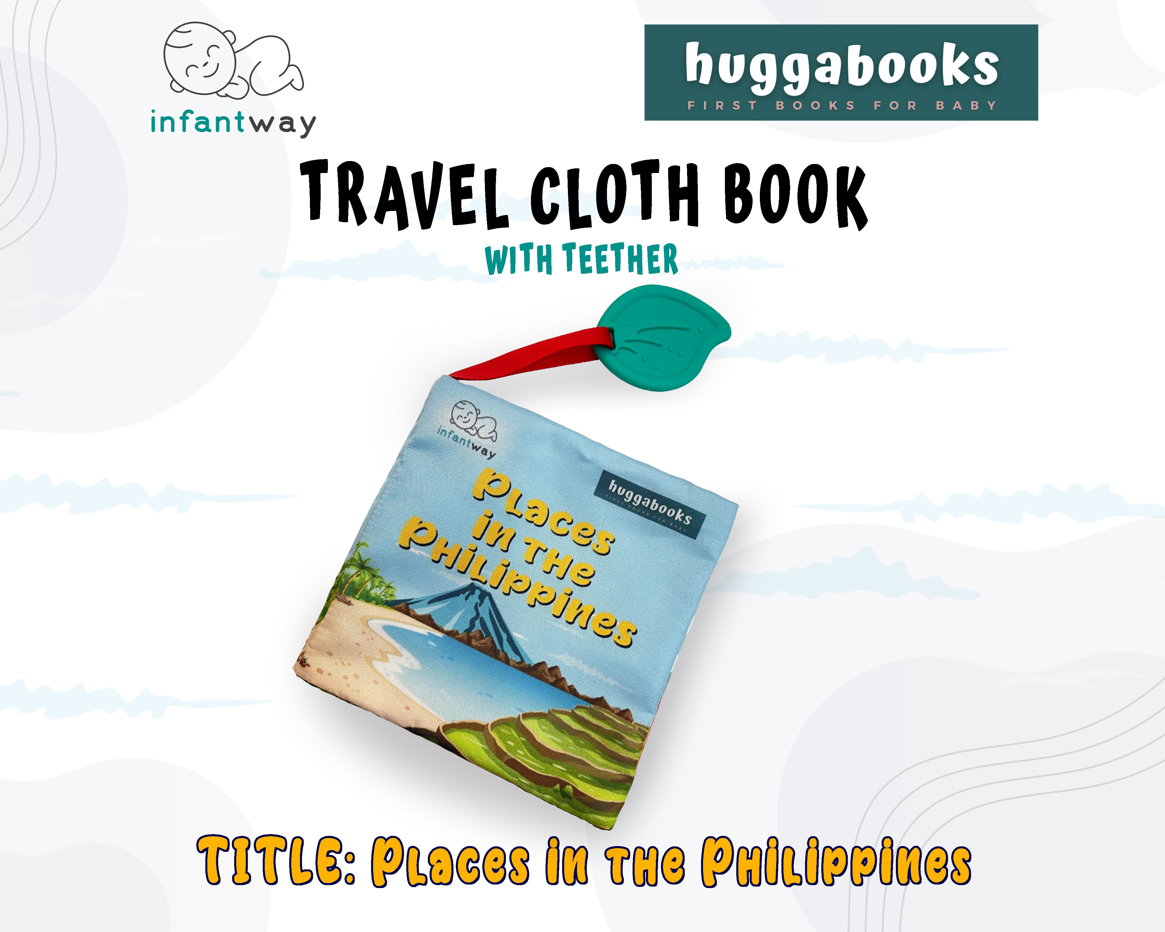 Infantway Huggabooks Travel Cloth Book with Teether