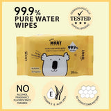 Baby Moby 99.9% Pure Water Wipes - Mighty Baby PH