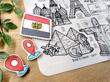 DrawnBy Washable Silicone Coloring Mat - Go Somewhere