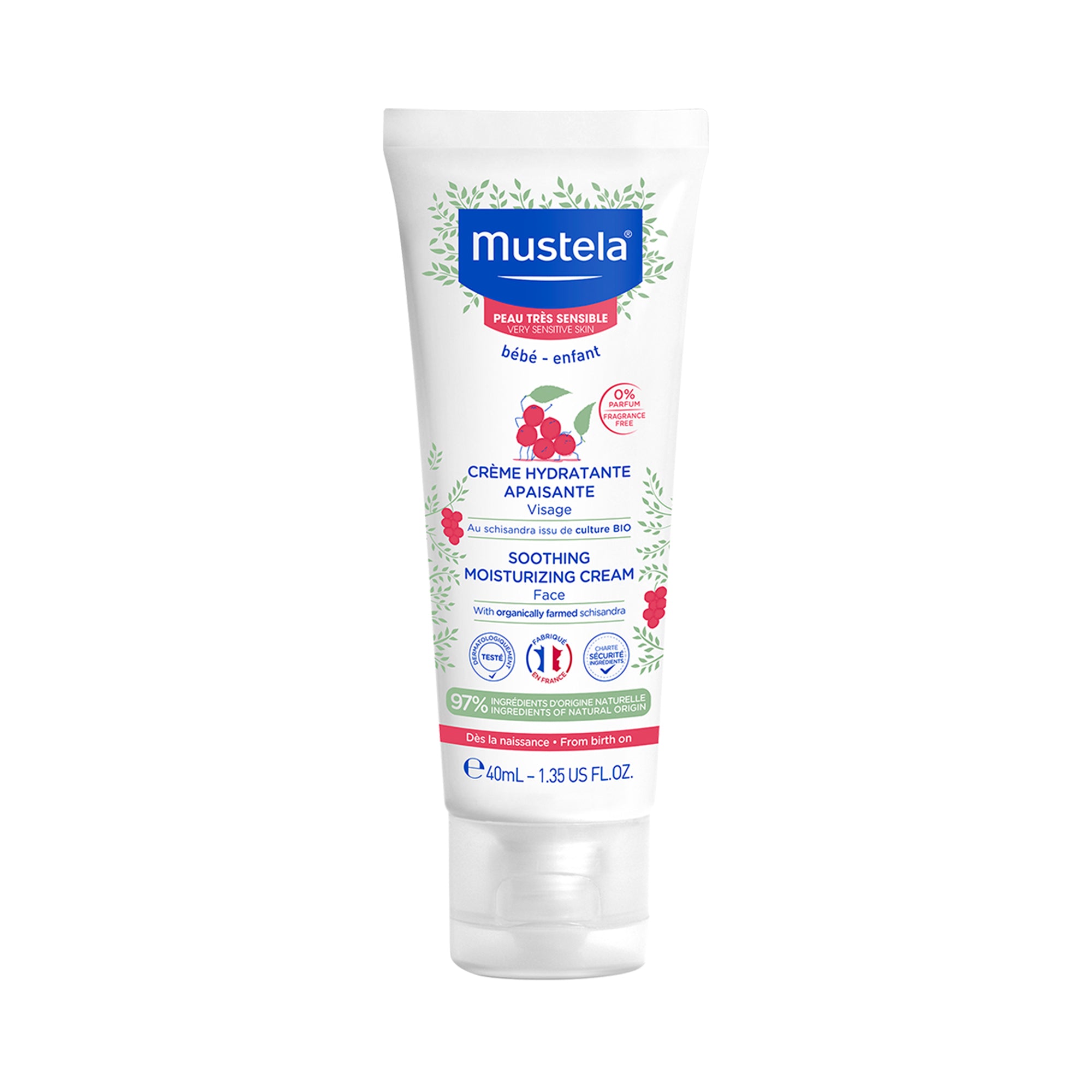 Mustela Soothing Moisturizing Face Cream 40 ml (Very Sensitive Skin)