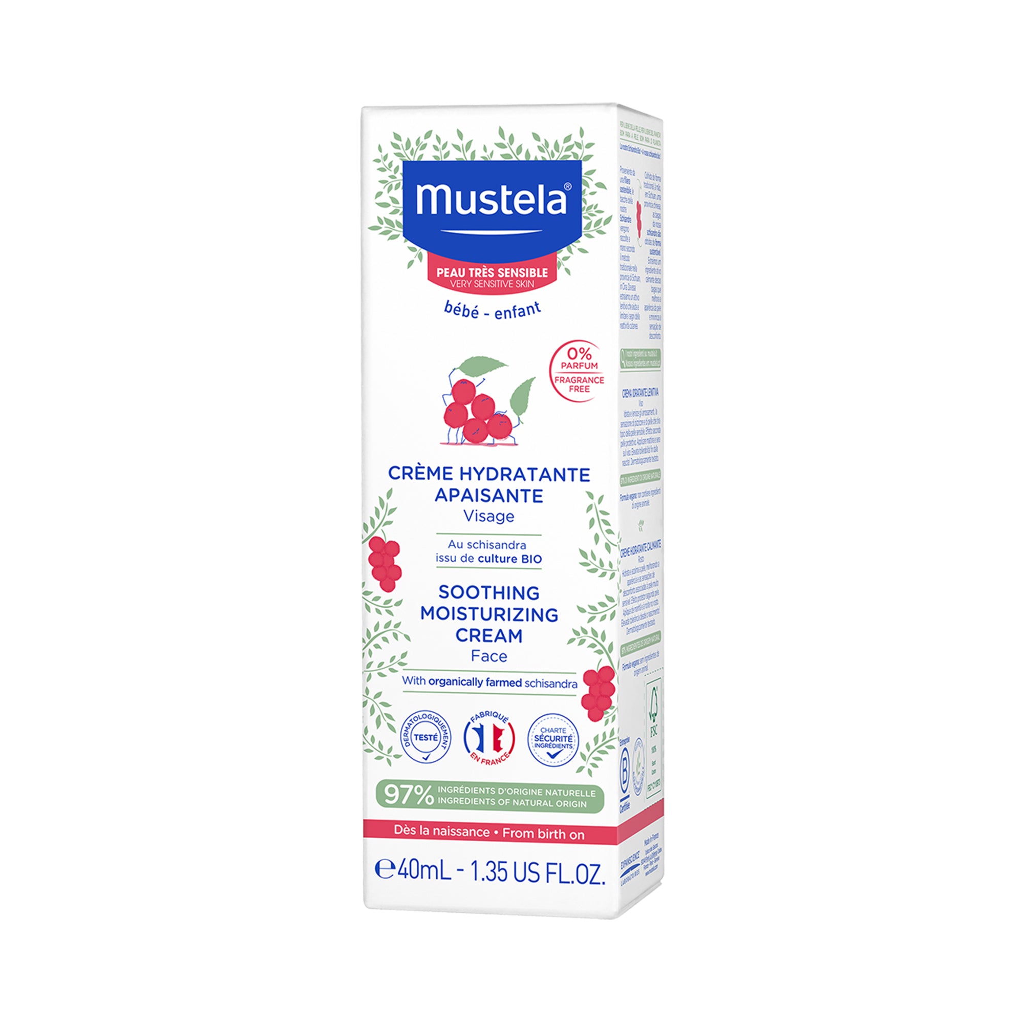 Mustela Soothing Moisturizing Face Cream 40 ml (Very Sensitive Skin)