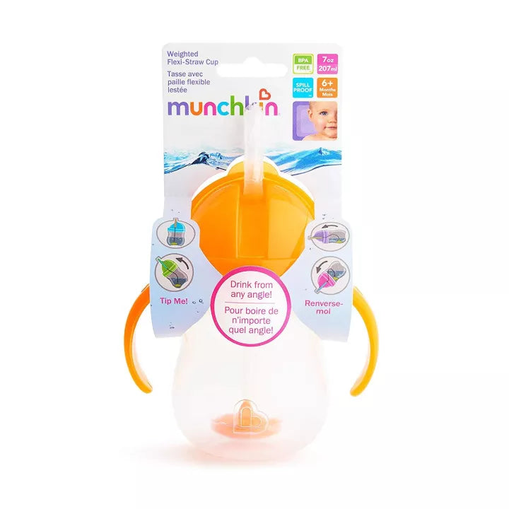 Munchkin Weighted Flexi-Straw Toddler Cup, 7 oz - Food 4 Less