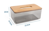 UrbanFinds Acrylic Tissue Holder with Bamboo Lid (TL25004PS)