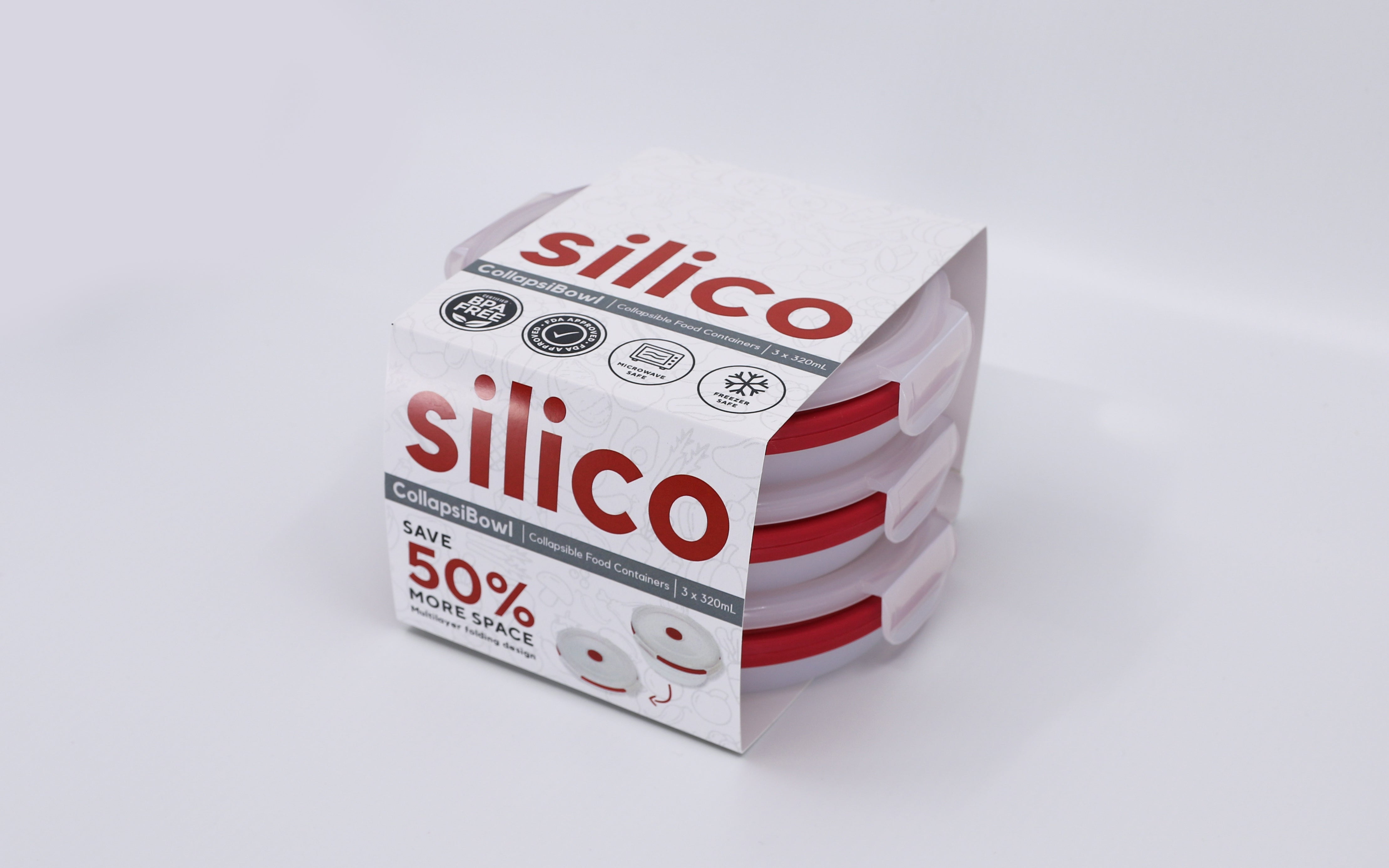 Silico CollapsiBowl Small (Set of 3 - 320 mL)