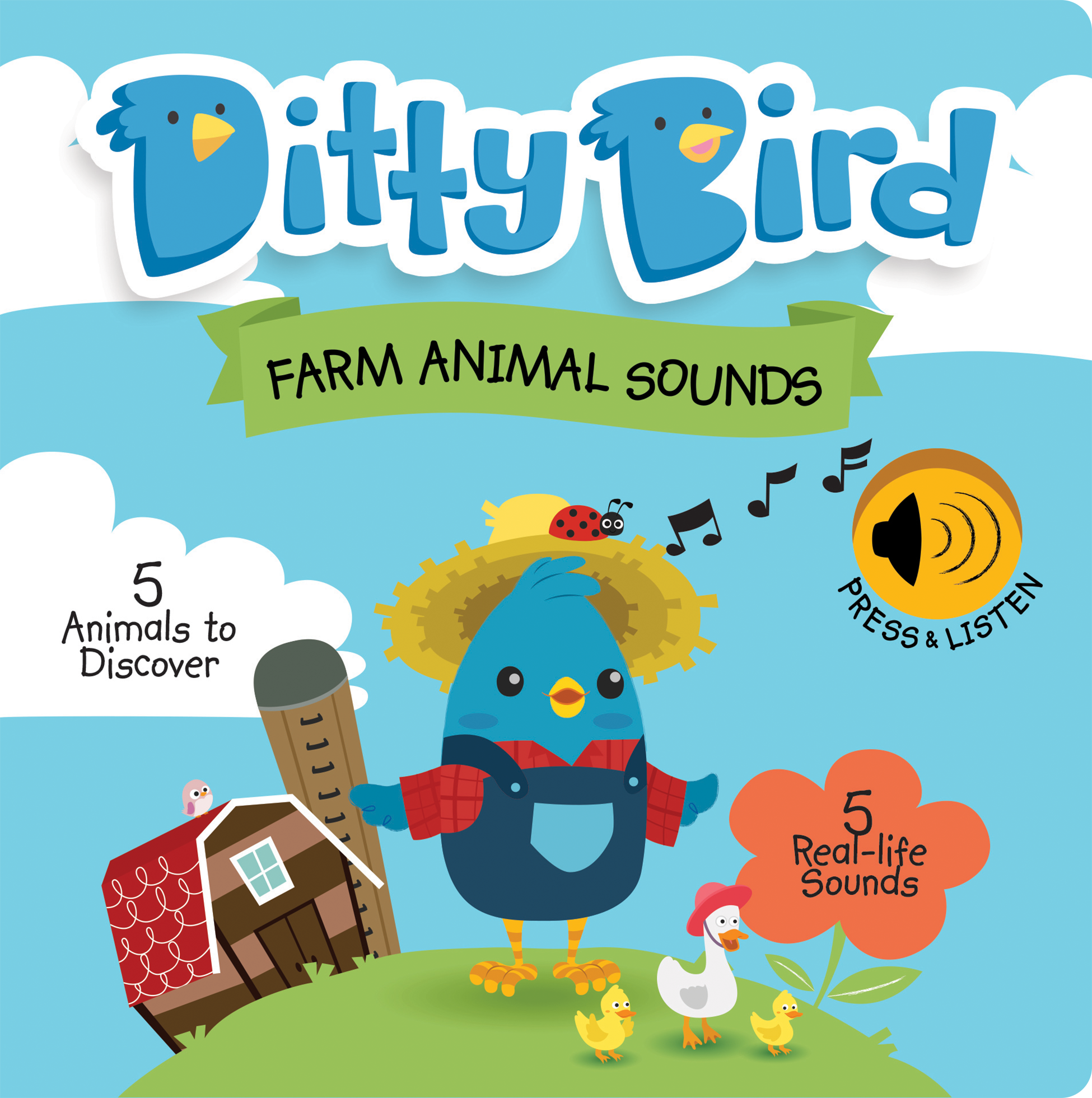 Ditty Bird Musical Book - Farm Animal Sounds